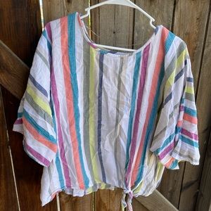 colorful striped top